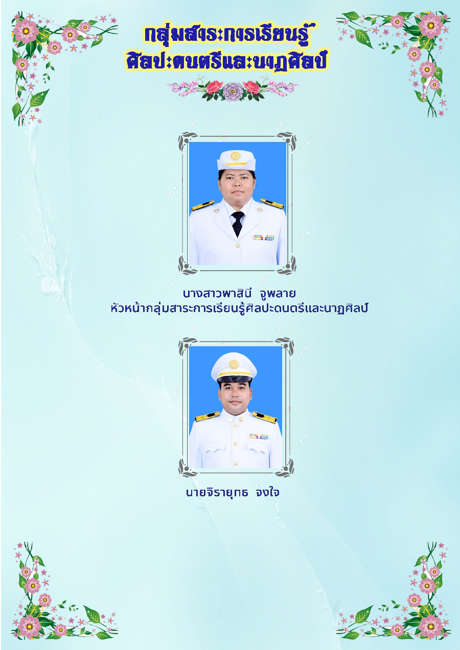 กลุ่มสาระการเรียนรู้ศิลปะดนตรีและนาฏศิลป์